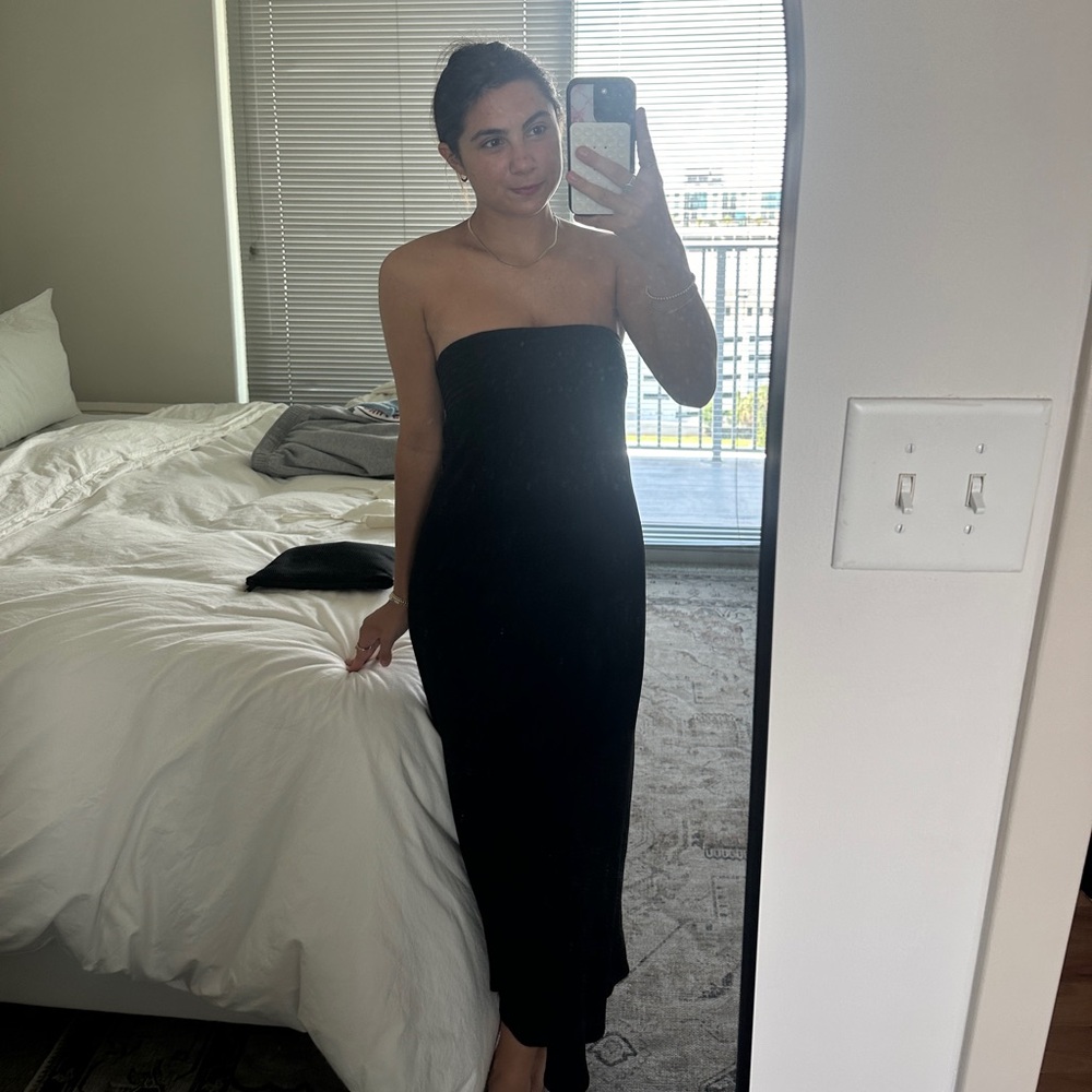 Ralph Lauren’s vintage black midi dress